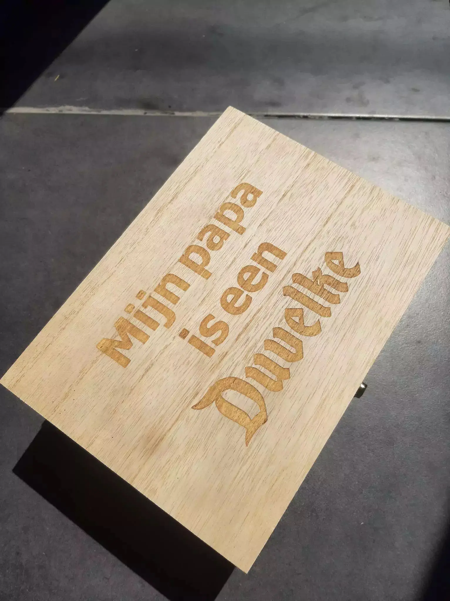 Kistje A5 Papa is een duveltje