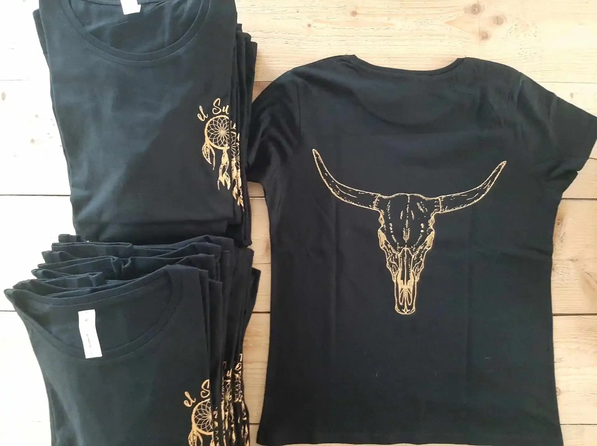Pakketprijs T-shirts met borst en ruglogo