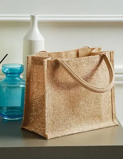 Jute mini Bag Glitter - Gepersonaliseerd