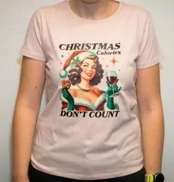 Tshirt bedrukt - Christmas calories