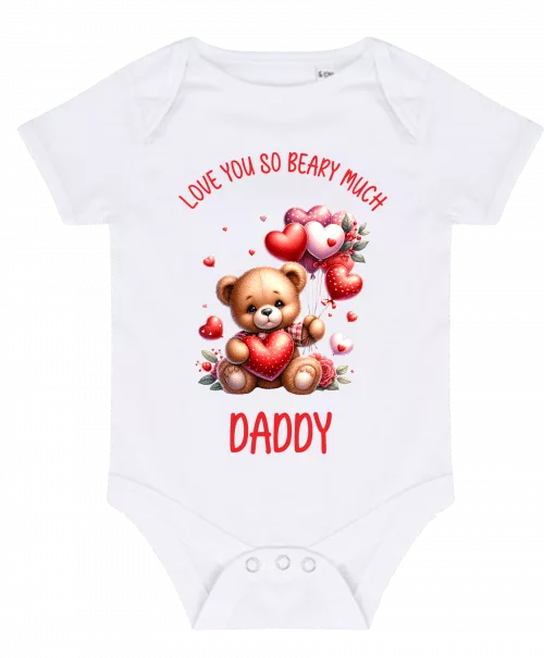 Babyromper met tekst – love you so bearly much - Afbeelding 2