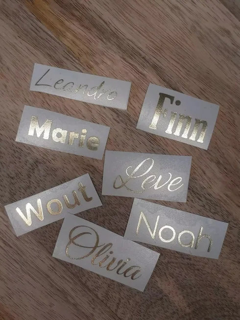 Naamsticker vinyl Metallic - Afbeelding 2